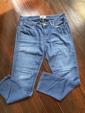 PAIGE Skyline Ankle Peg Jeans Blue Slim Skinny Size 30